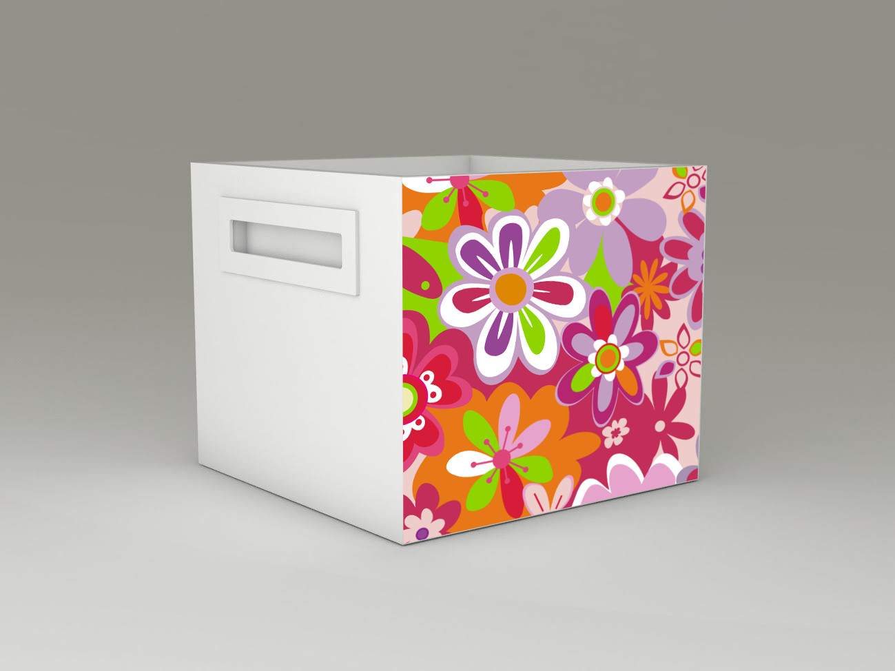 Becks úložný box na hračky Kvety ori